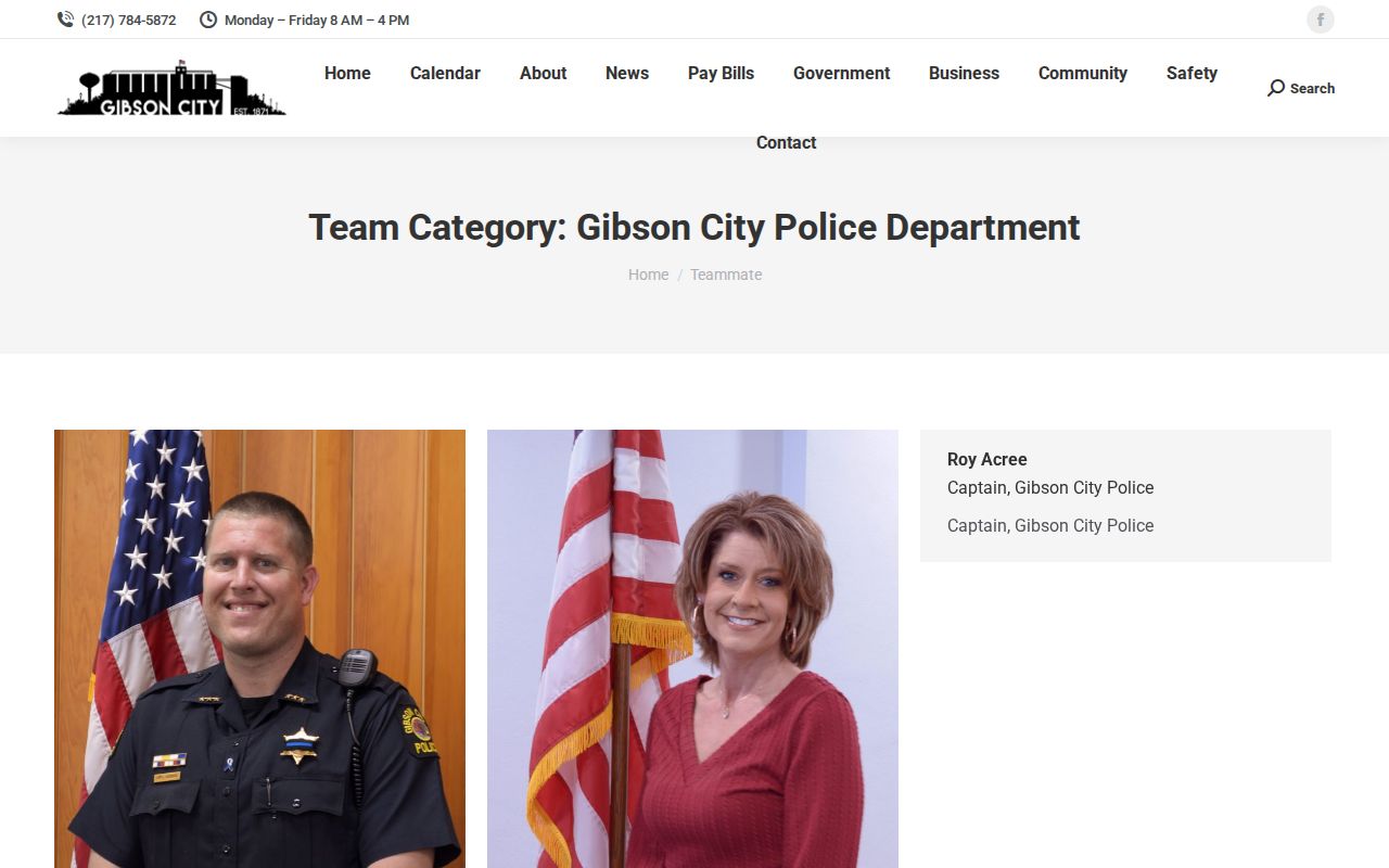 Official Gibson City Police page used for Gibson City recent arrest records